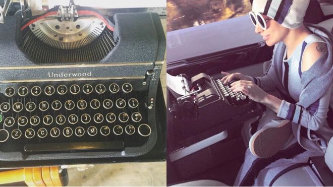 Леди Гага и ее пишущая машинка