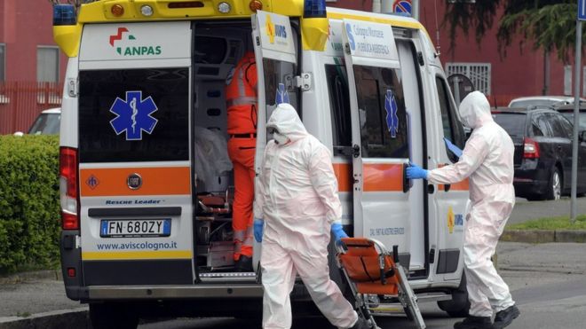 ambulance in northern italy