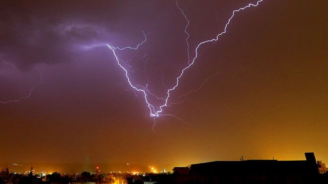 Lightning over Jaipur