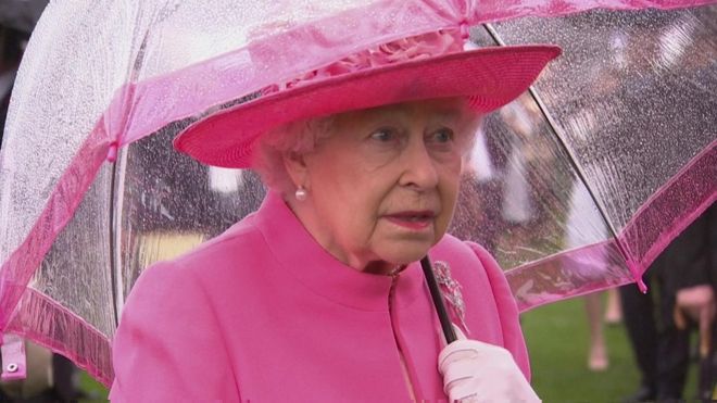 The Queen at Buckingham Palace garden party
