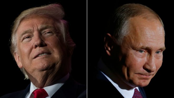Trump y Putin. Composición.