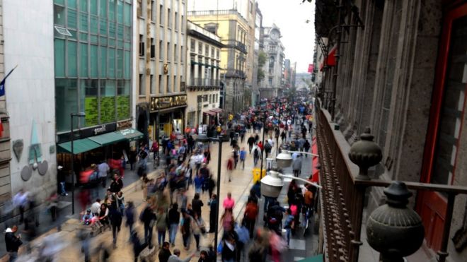 La calle Madero en el centro de Ciudad de México