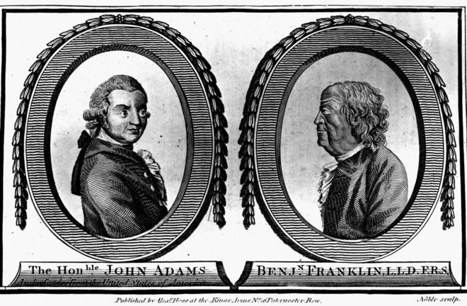 Джон Адамс и Бенджамин Франклин