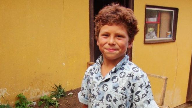 Joaquín cuando cumplió los 8 años, días antes del tsunami.