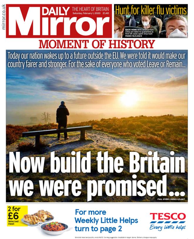 Daily Mirror 1 February 2020