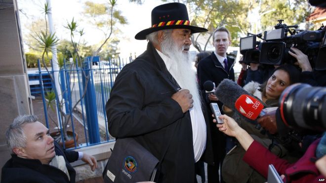 Австралийский лидер коренных народов Пэт Додсон в Киррибилли, Сидней, Австралия, июль 2015 года