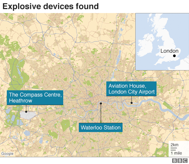 Карта устройств, найденных в Лондоне