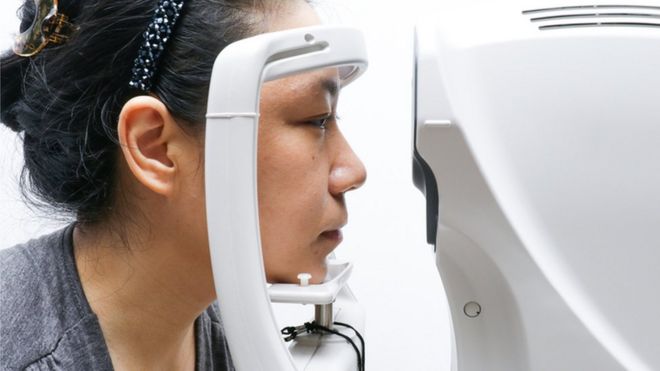 File picture - woman having an eye test