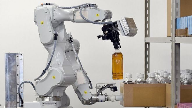 Hitachi's prototype robot with two arms