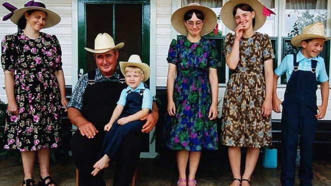 Una familia de menonitas conservadores