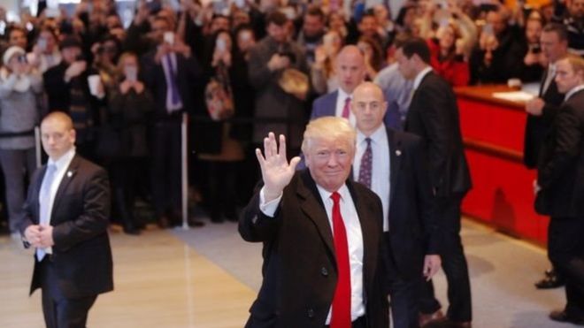 Mr Trump has spoken to a number of world leaders since winning the election