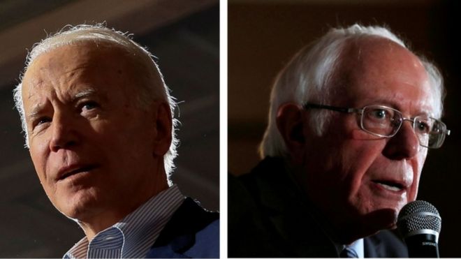 Biden y Sanders.