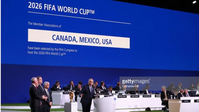 Moscow, Nga - 13/06/2018: Chủ tịch liên đoàn bóng đá Mỹ, Carlos Cordeiro phát biểu sau khi Fifa công bố chiến thắng của liên quân Mỹ, Canada và Mexico.