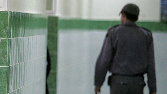 File image of guard inside an Iranian prison