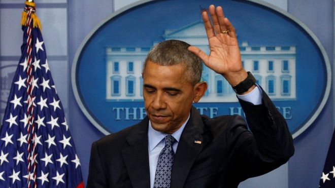 Барак Обама на своей последней пресс-конференции в Белом доме