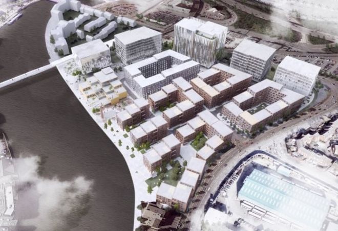 Белфаст Waterside развития будет включать в себя офисные помещения, дома, творческий центр и отель