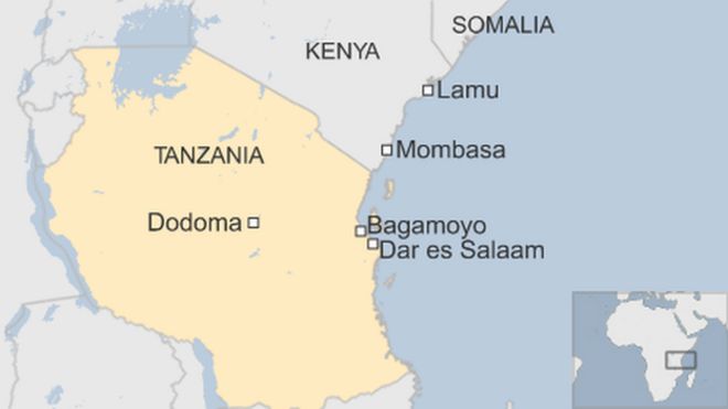 Карта восточноафриканского побережья