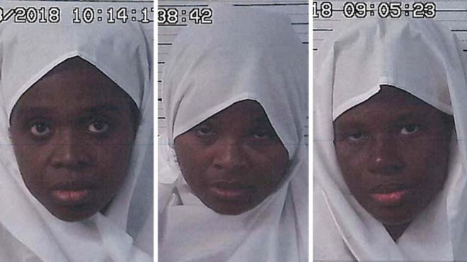 Полицейская фотография трех женщин, которые считаются матерями 11 детей