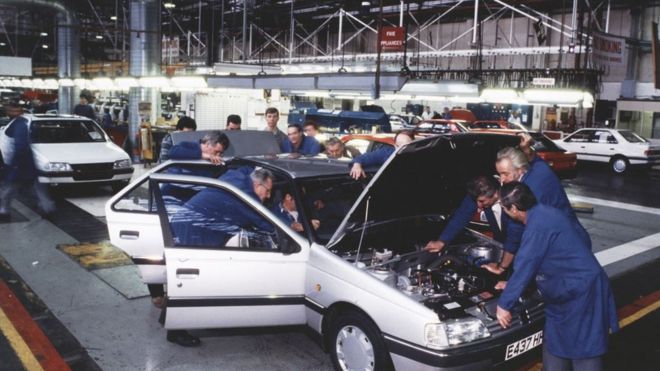 Peugeot 405 производства в Ryton в 1987 году