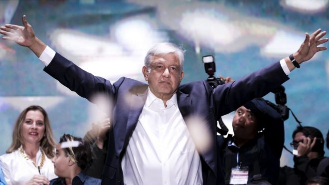 Андрес Мануал Лопес Обрадор, следующий президент Мексики, на выборах