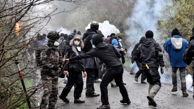 Protesters, Notre-Dames-des-Landes, 9 Apr 18