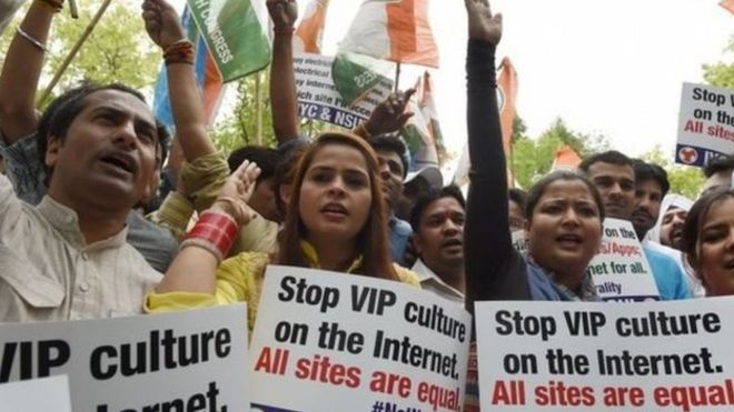 Протест сетевого нейтралитета в Индии