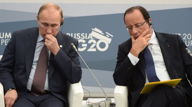 Путин и Олланд