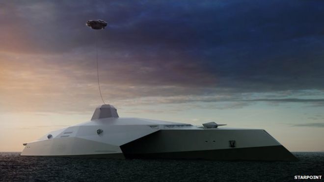 Внешний вид военного корабля 2050 года