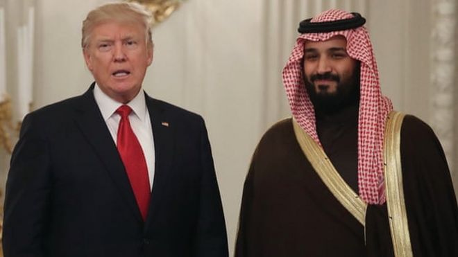 Madaxweyne Donald Trump iyo Amiir Mohamed bin-Salman