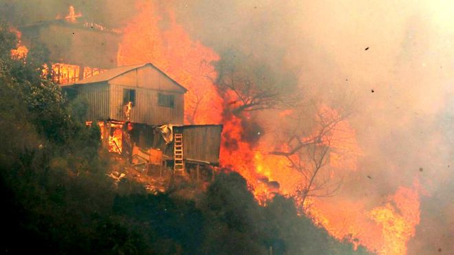 Incendio en Valparaíso