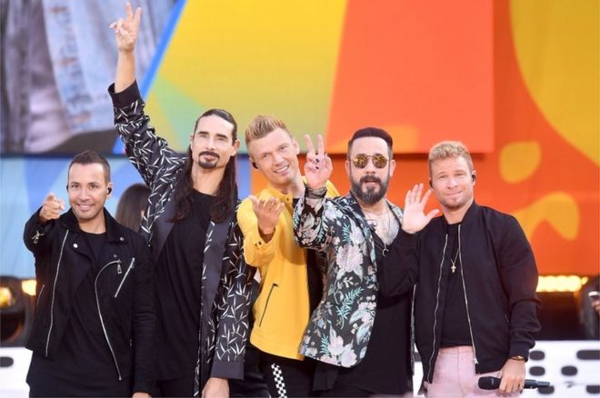 Backstreet Boys выступают на доброе утро ABC Америка, июль 2018 года