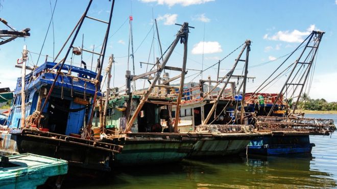 Tàu cá Việt Nam bị Thái Lan bắt hồi tháng Tám 2016