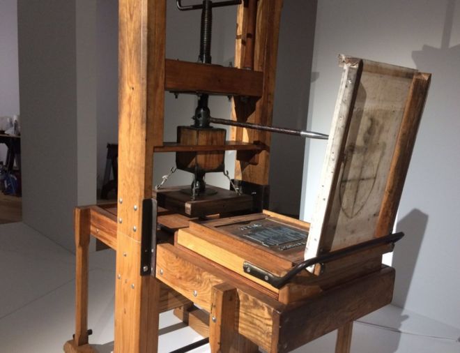 Реплика 15-го века принтер