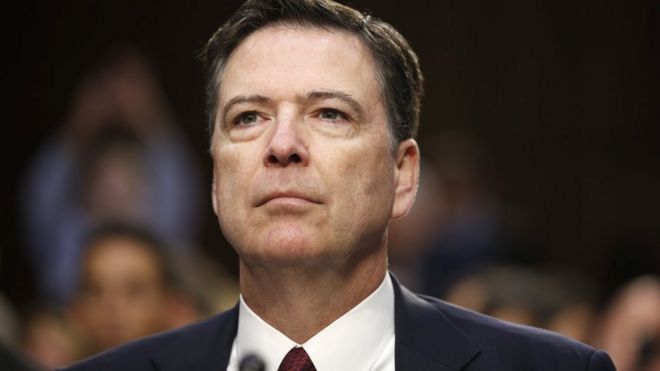 James Comey durante las declaraciones ante el Comité de Inteligencia del Senado.