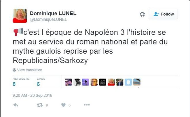 Голлинистский миф, относящийся ко времени Наполеона III, был повторен республиканцами и Саркози, отметил один комментатор Доминик Люнель