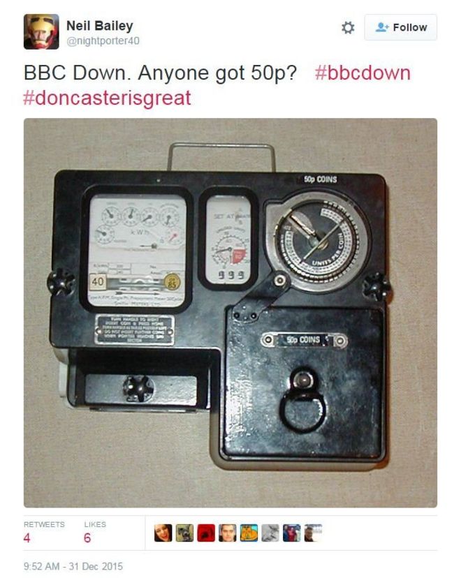 Чирикать: BBC вниз. Кто-нибудь получил 50р? #bbcdown #doncasterisgreat