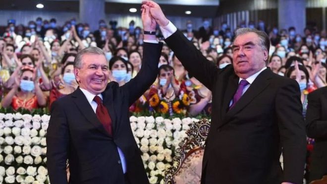 Шавкат Мирзиёев ва Эмомали Ра?мон