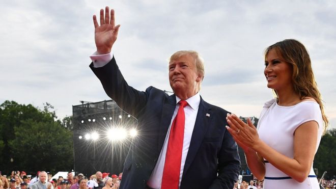 تقدیر ترامپ از نیروهای مسلح در روز استقلال آمریکا