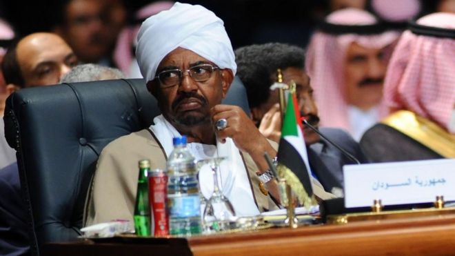 Sudanese President Omar al-Bashir attends the Arab League summit in Egypt's Red Sea resort of Sharm El-Sheikh on 28 March, 2015.