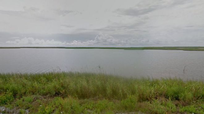 Область возле озера Калькасиу, штат Луизиана, где была обнаружена первая голова