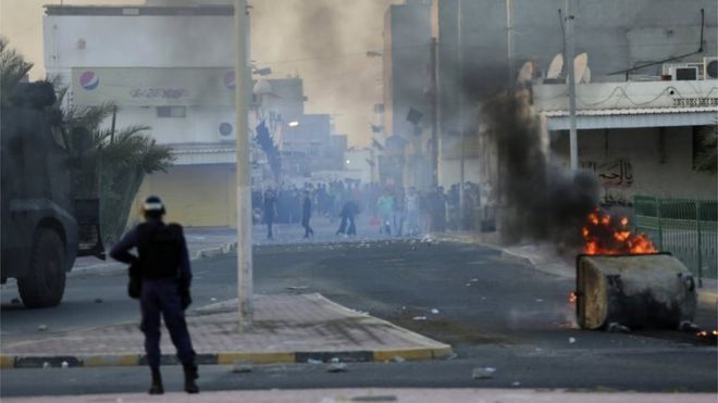 Антиправительственный протест в Бахрейне (05.04.16)