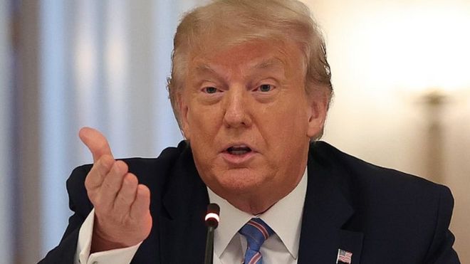 President Donald Trump at White House, 7 Jul 20