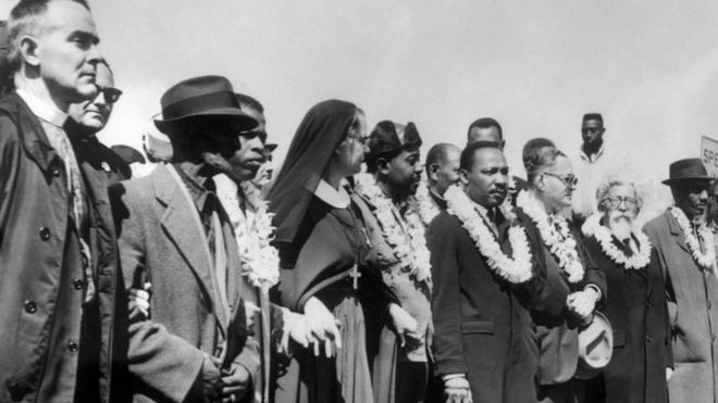 Ông Martin Luther King đi từ Selma tới Montgomery ngày 22/3/1965