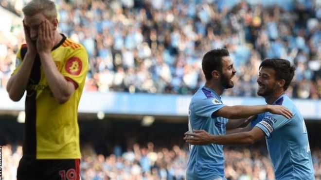 Manchester City yailaza watford goli 8-0