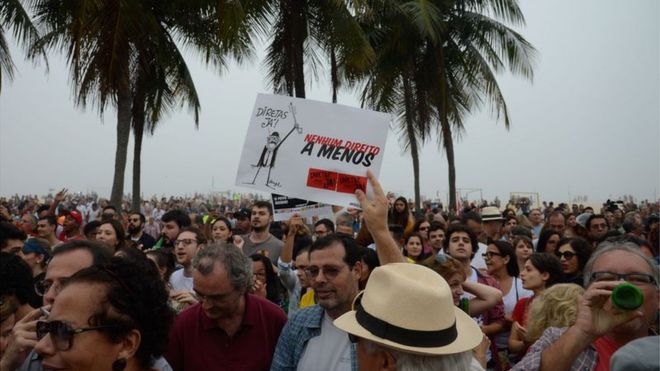 Ato por eleições diretas e contra Michel Temer no Rio