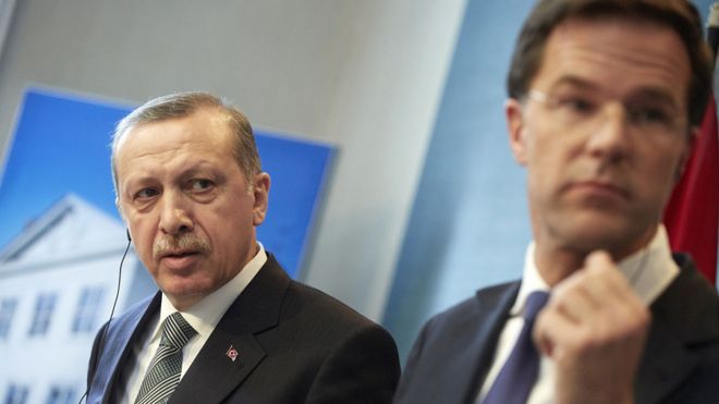 Cumhurbaşkanı Recep Tayyip Erdoğan ve Hollanda Başbakanı Mark Rutte