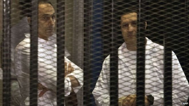 Алаа и Гамаль Мубарак, 8 июня 2013 г.