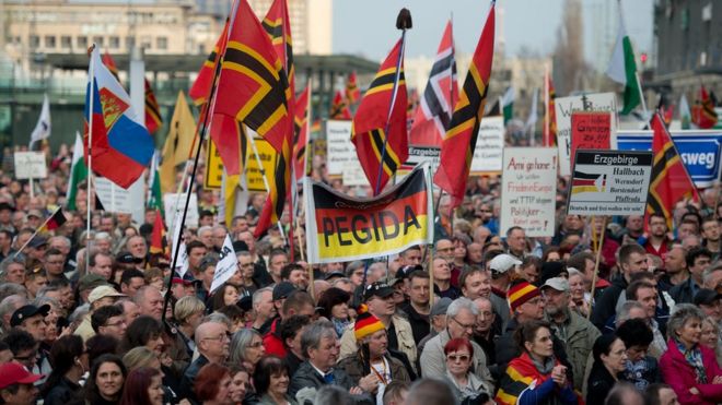 Акция Pegida в Дрездене, 4 апреля 16