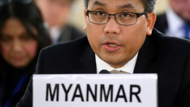 Kyaw Moe Tun, Myanmar's ambassador to the UN. File photo