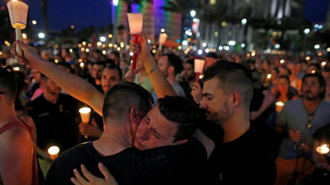 Orlando vigil for shooting victims. 14 June 2016